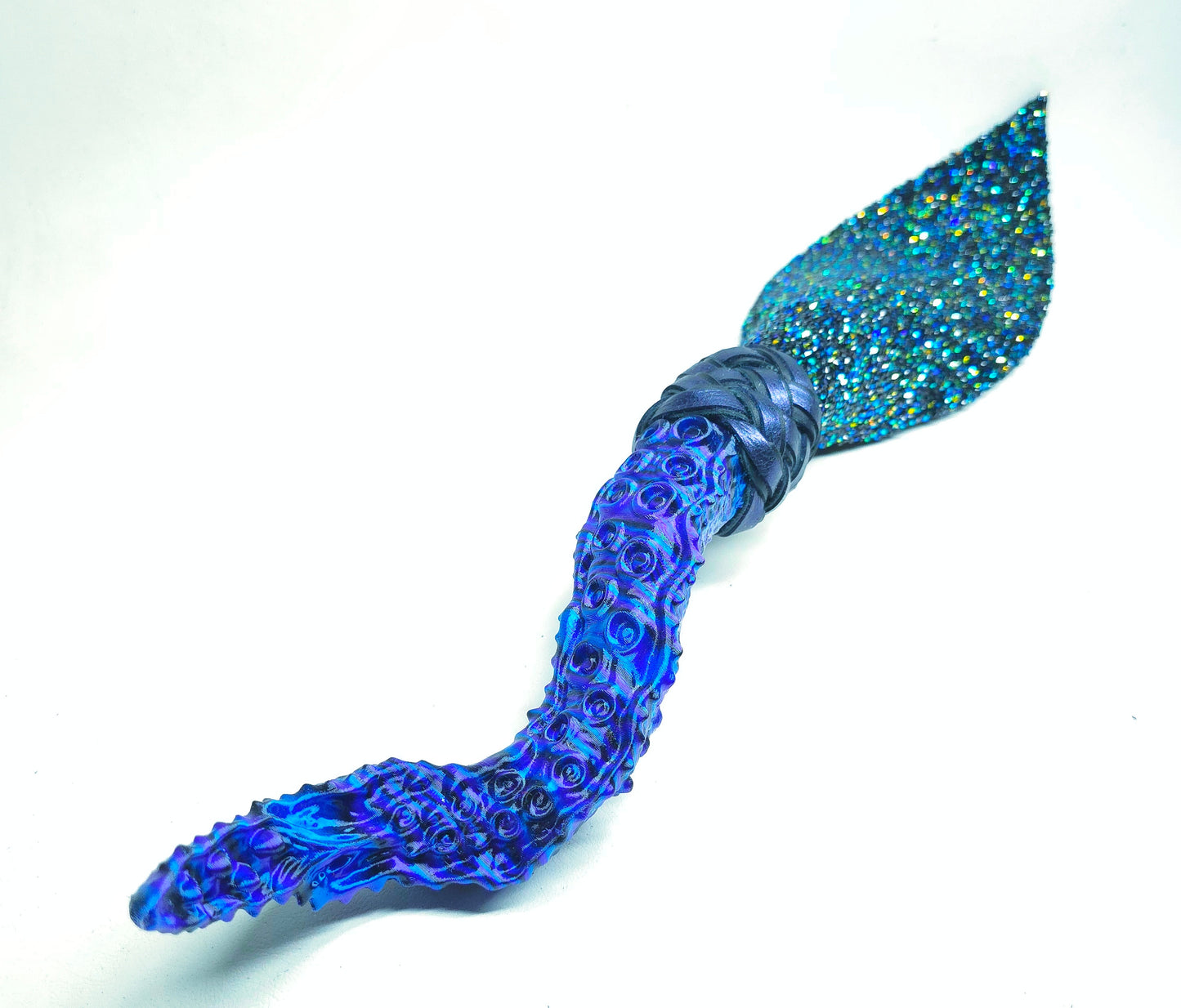 Tentacle handle Little Thwacker with peacock rhinestones- In Stock