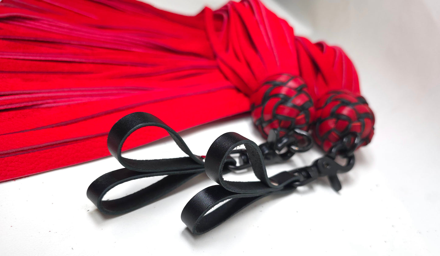 Red Velvet Finger Floggers- In Stock