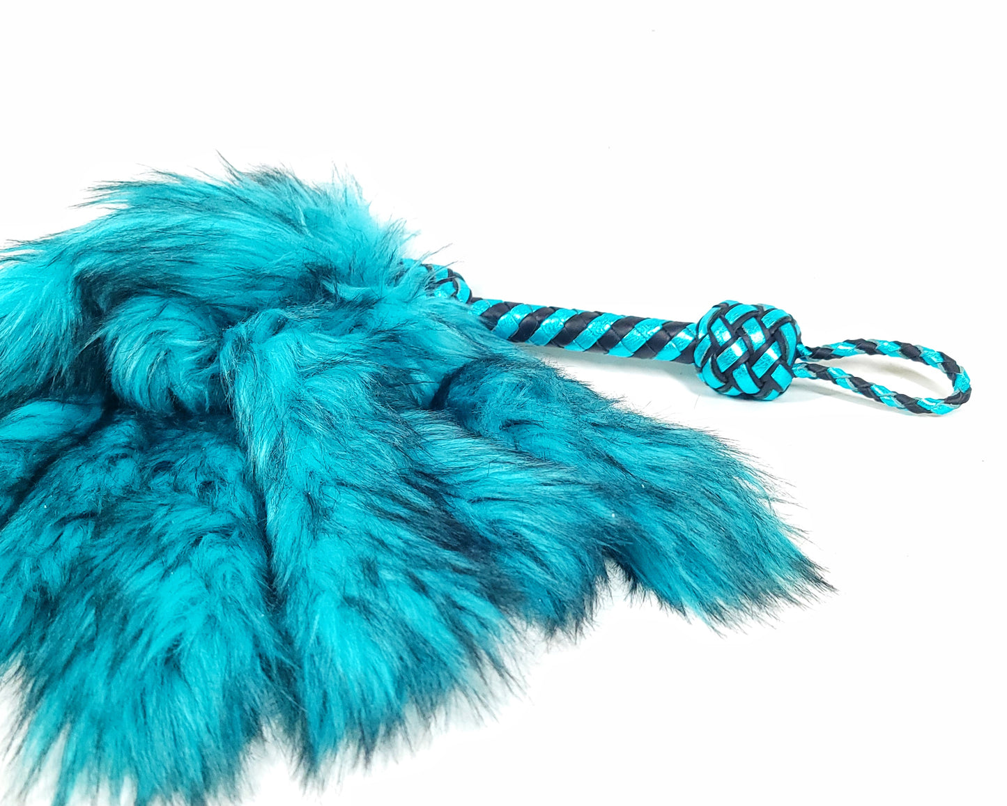 Black and Teal Fluffinator- In Stock