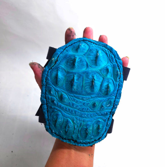 Teal Weighted Alligator Spanking Mitt - In Stock