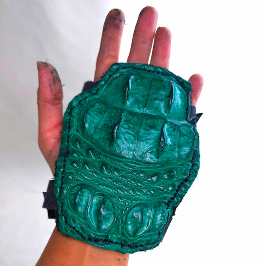 Green Weighted Alligator Spanking Mitt - In Stock