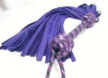 Load image into Gallery viewer, Black and Purple Deer Flogger - In Stock