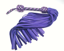 Load image into Gallery viewer, Black and Purple Deer Flogger - In Stock