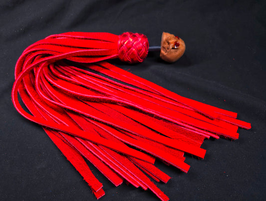 Red Skull Flogger with Bejeweled Eyes- In Stock