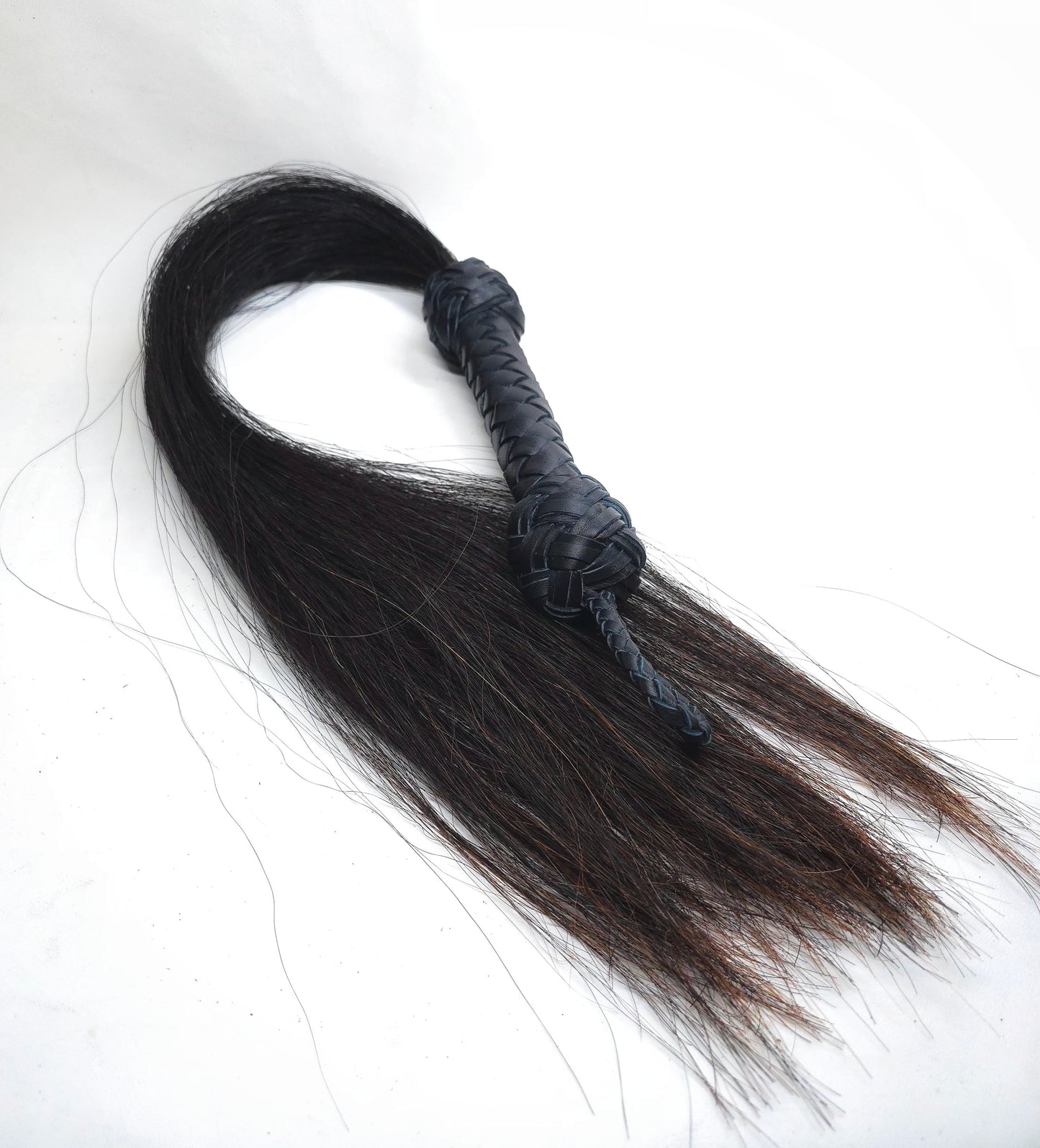 Horse Hair Flogger- Black - In Stock