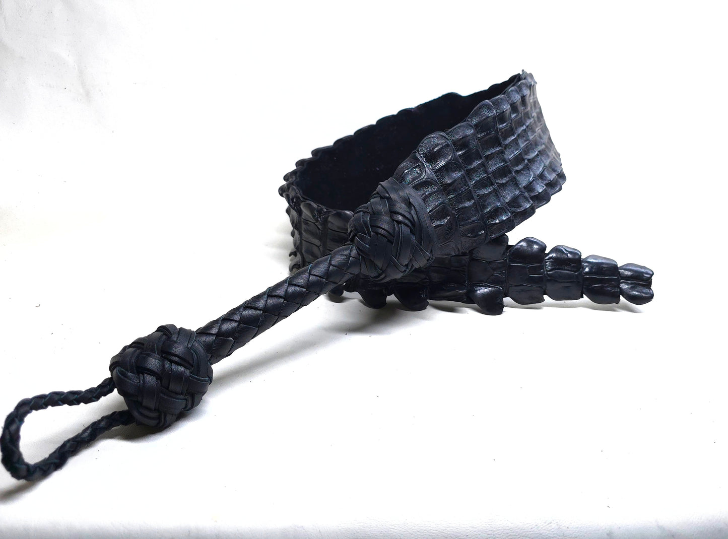 Alligator Dragon Tail- Black- In Stock