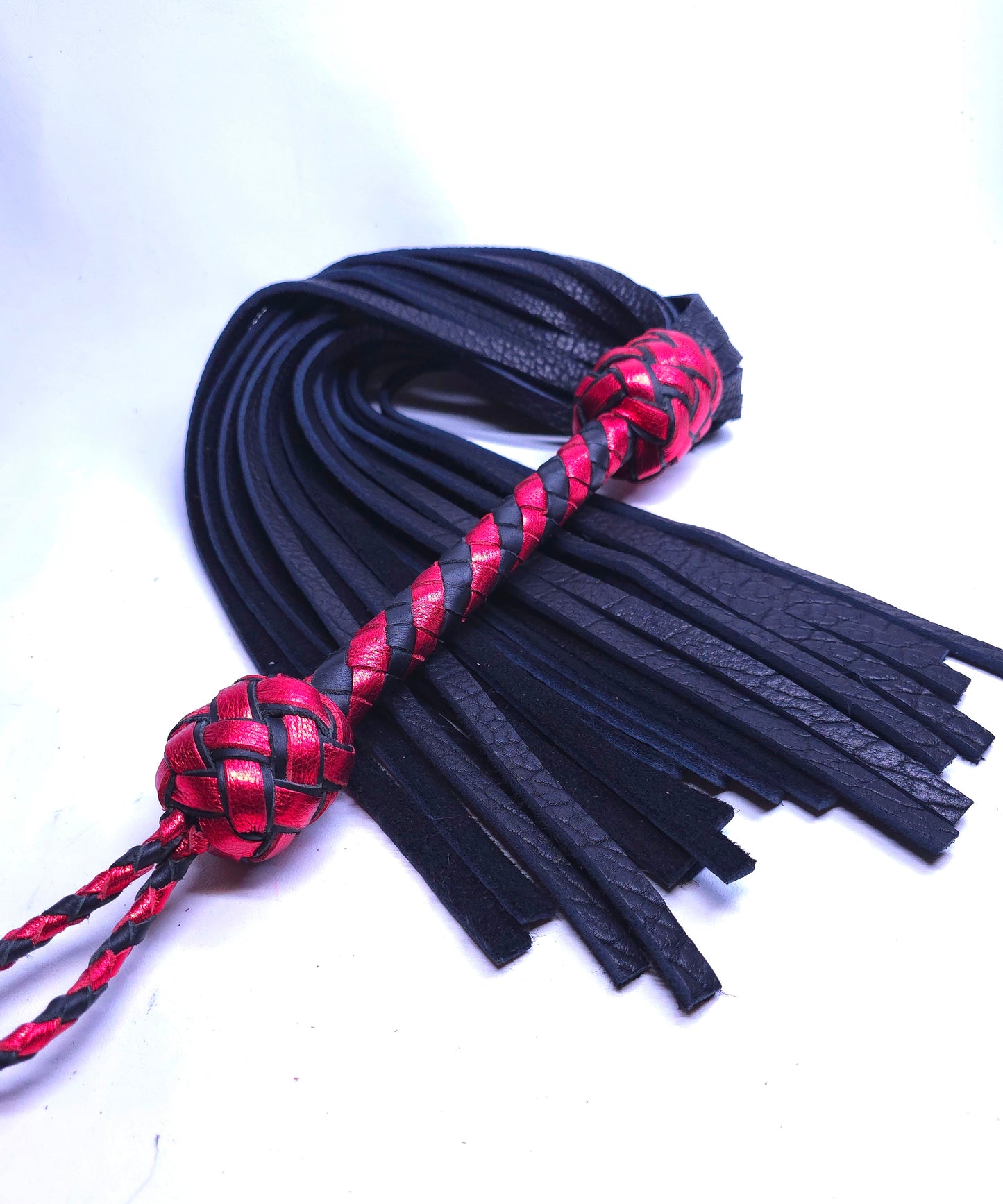 Black and Red Bison Flogger- Large- In Stock