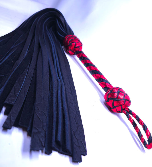 Black and Red Bison Flogger- Large- In Stock