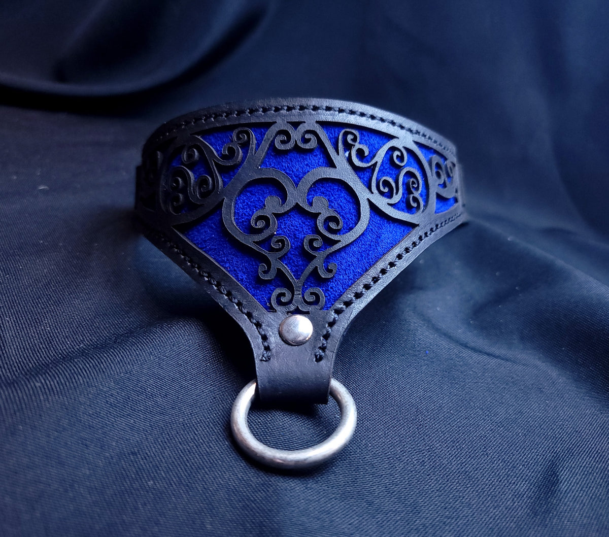 Blue Heart Filigree Collars and Cuffs - In Stock