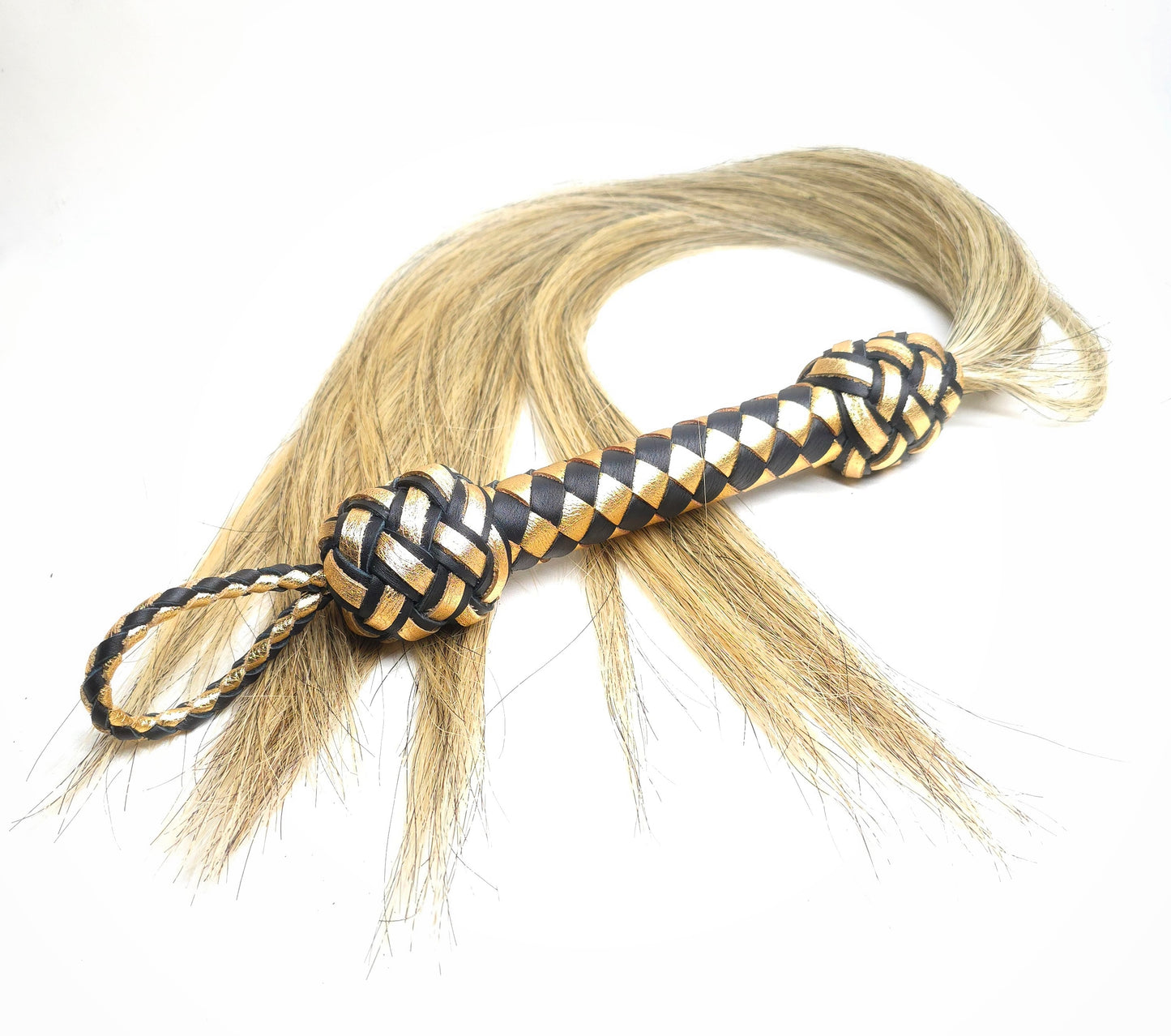 Horse Hair Flogger- Gold - In Stock