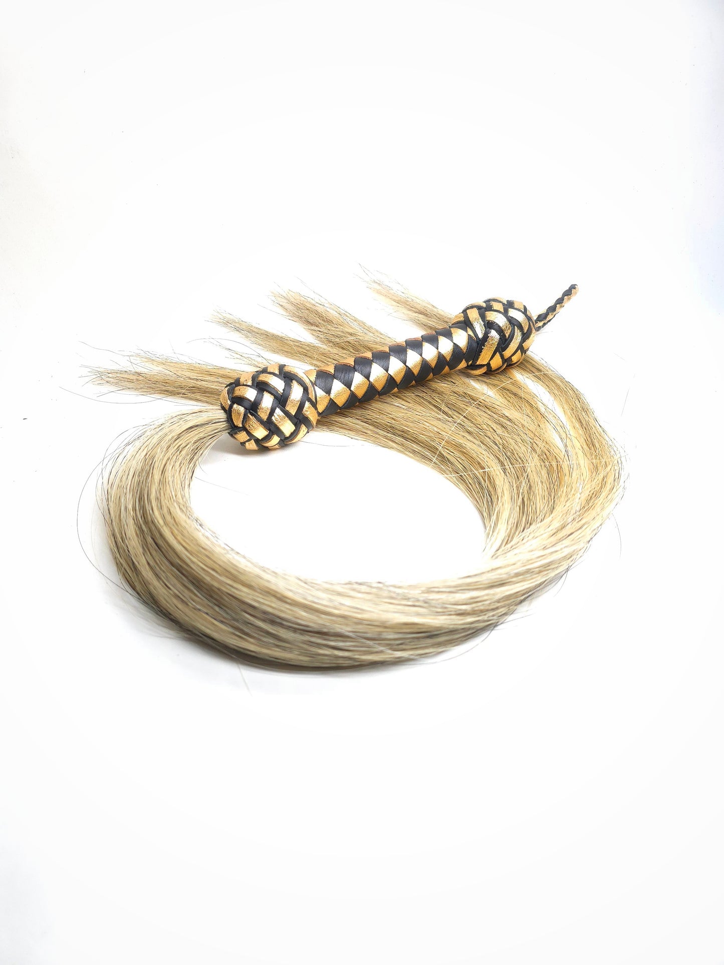 Horse Hair Flogger- Gold - In Stock