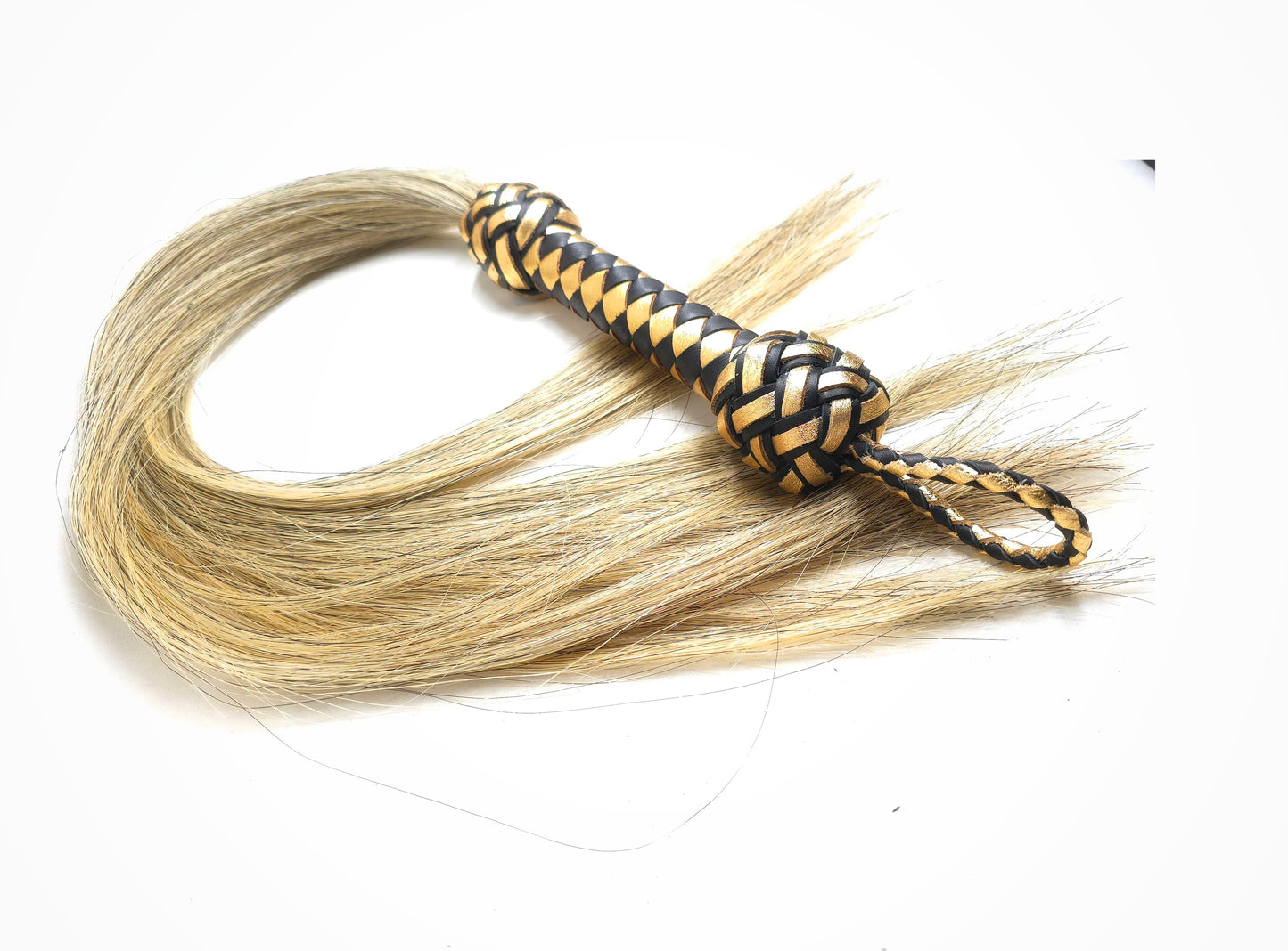 Horse Hair Flogger- Gold - In Stock