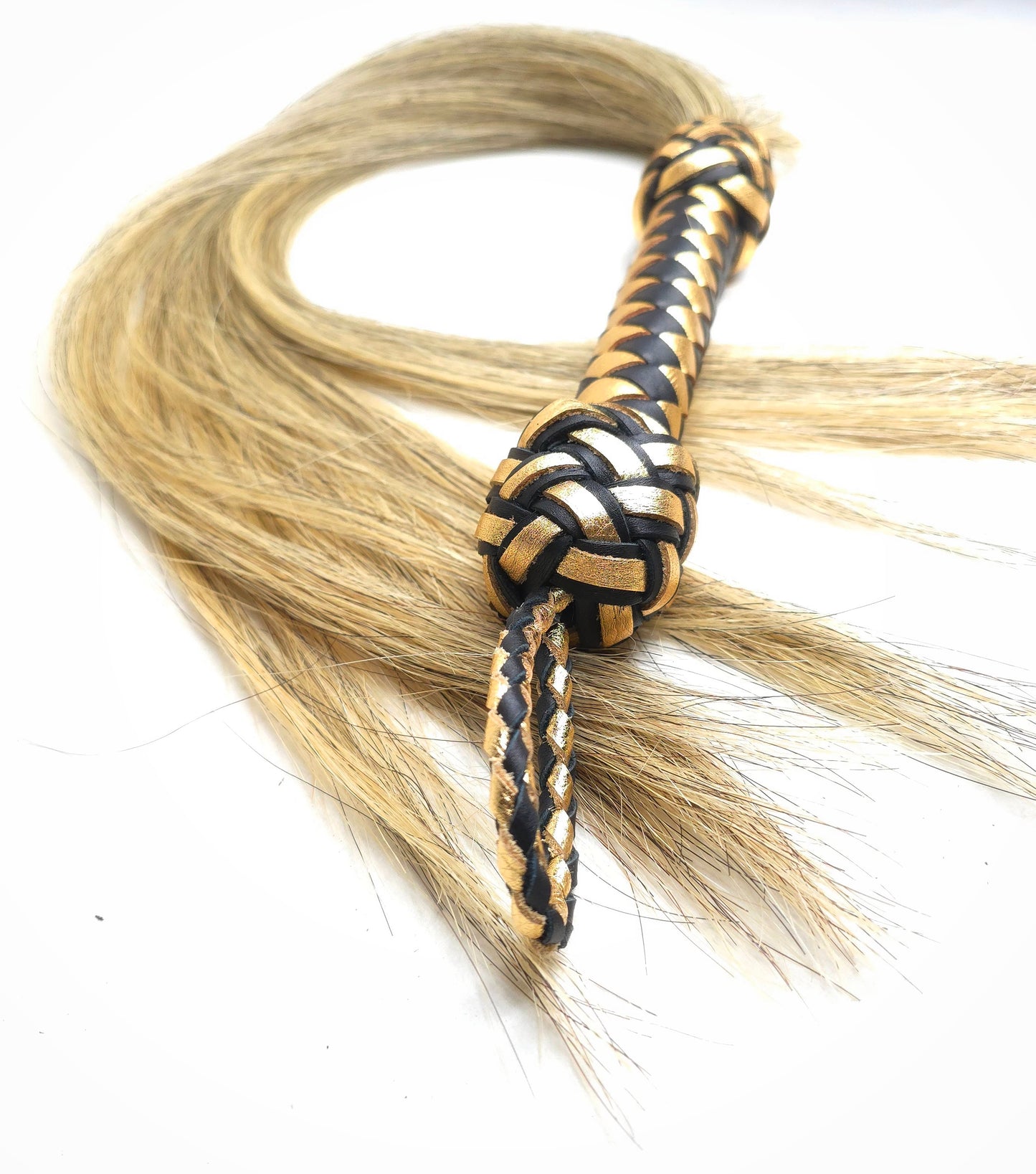 Horse Hair Flogger- Gold - In Stock