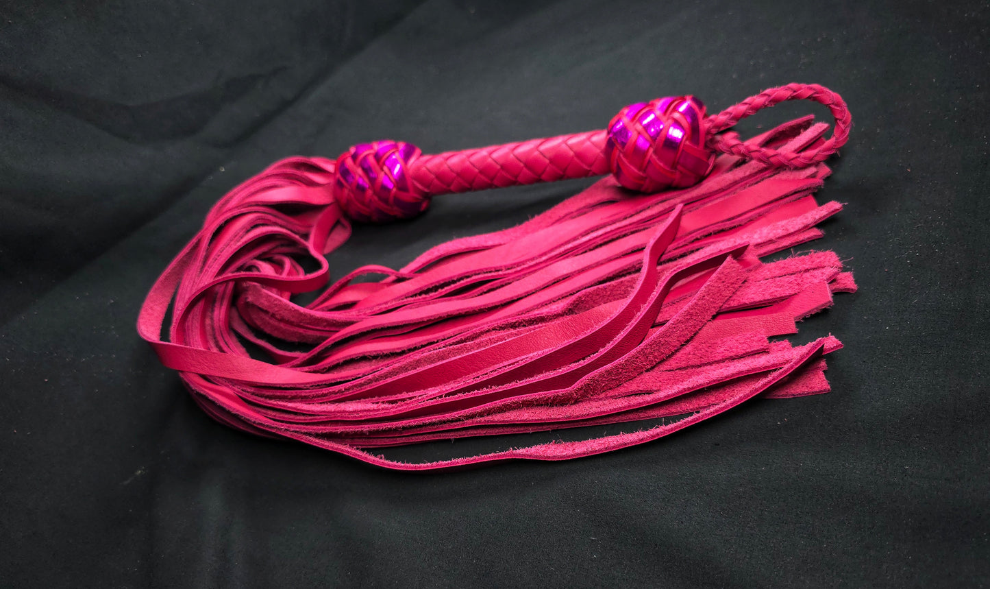 Pink Leather Flogger - In Stock