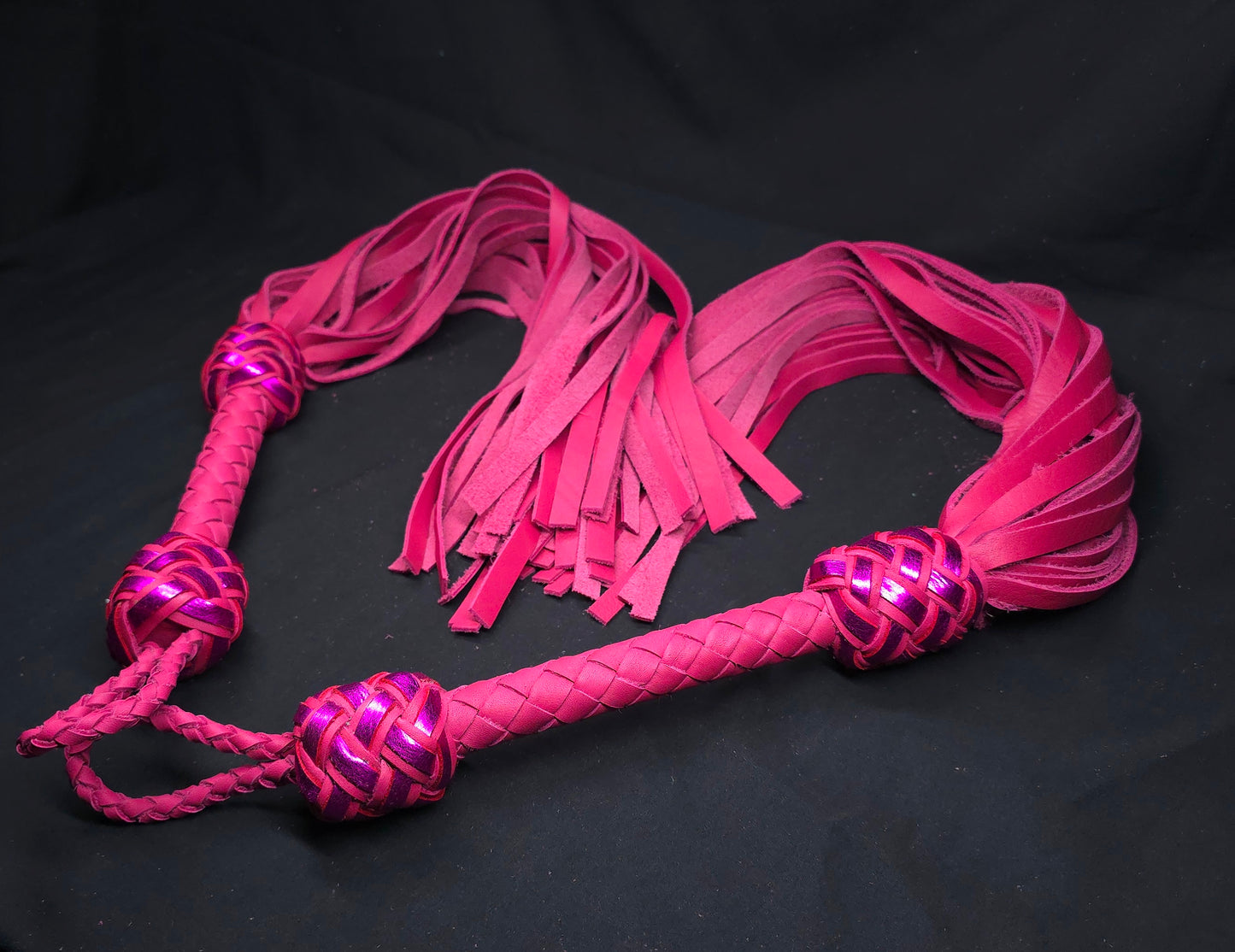 Pink Leather Flogger - In Stock
