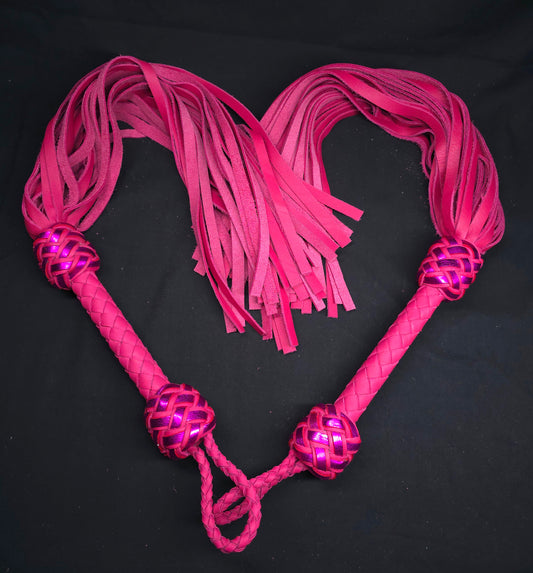 Pink Leather Flogger - In Stock