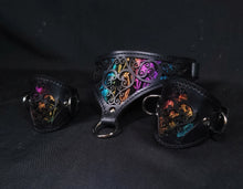 Load image into Gallery viewer, Rainbow Heart Filigree Collar and Cuffs - In Stock