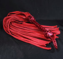 Load image into Gallery viewer, Red XL Bullhide Flogger- In Stock