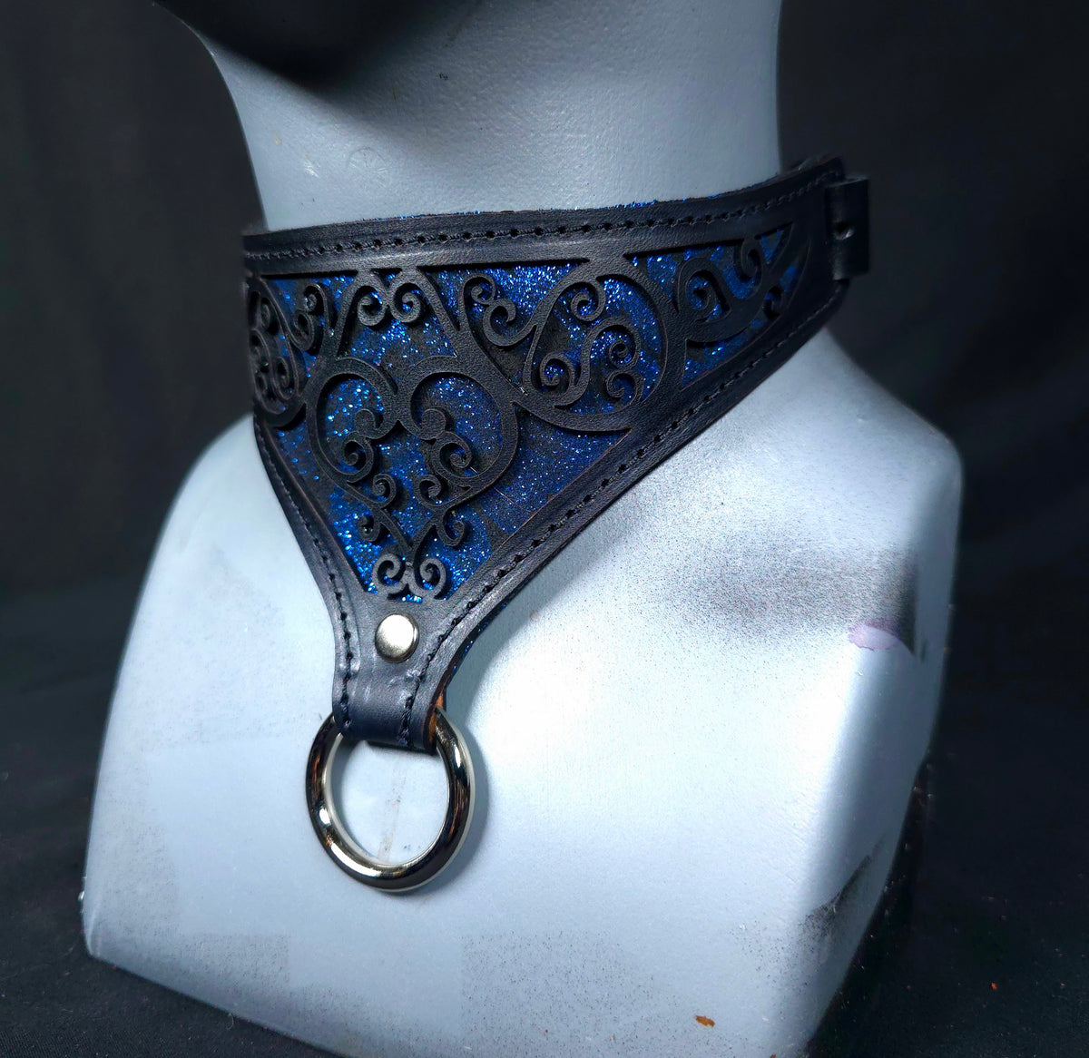 The Leather Heart Collar, Wrist, Ankle Cuffs- CUSTOM MADE TO ORDER