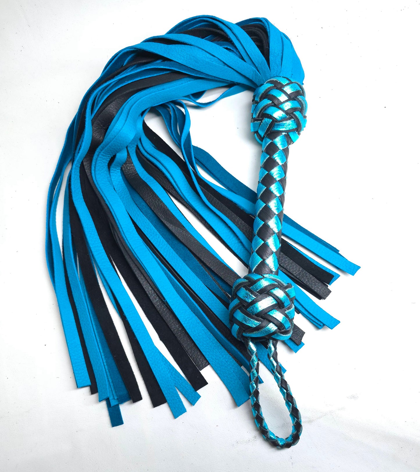 Black and Teal Deer Flogger- In Stock