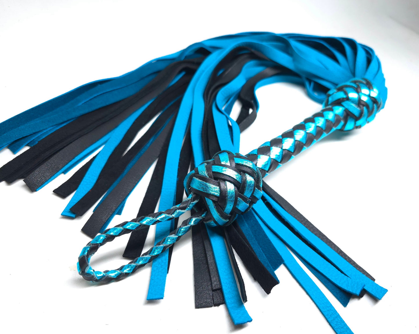 Black and Teal Deer Flogger- In Stock