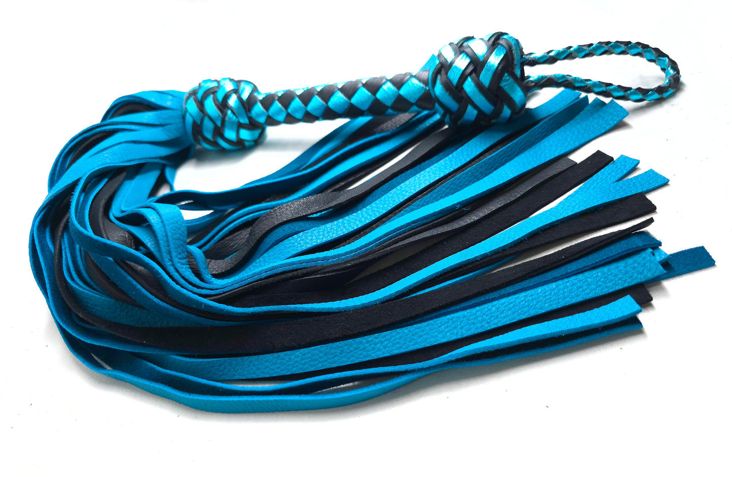 Black and Teal Deer Flogger- In Stock