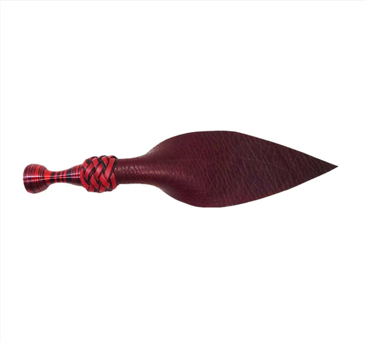 Little thwacker impact play toy made in oxblood bison leather