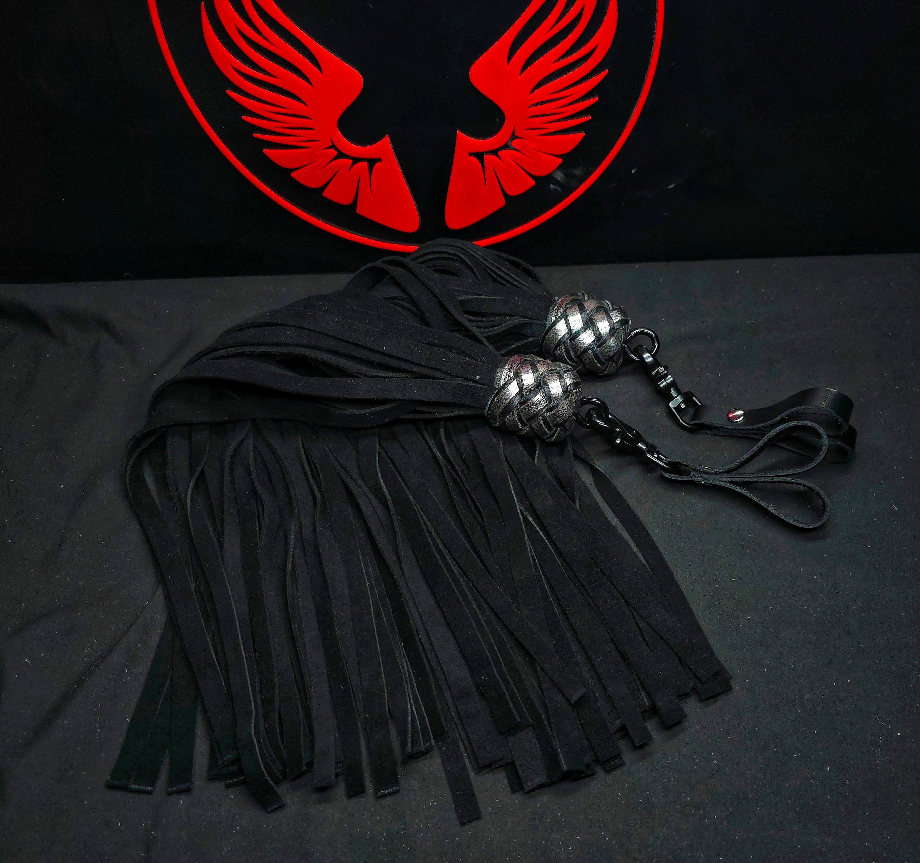 Black Suede Finger Floggers- In Stock – Firebird Leather