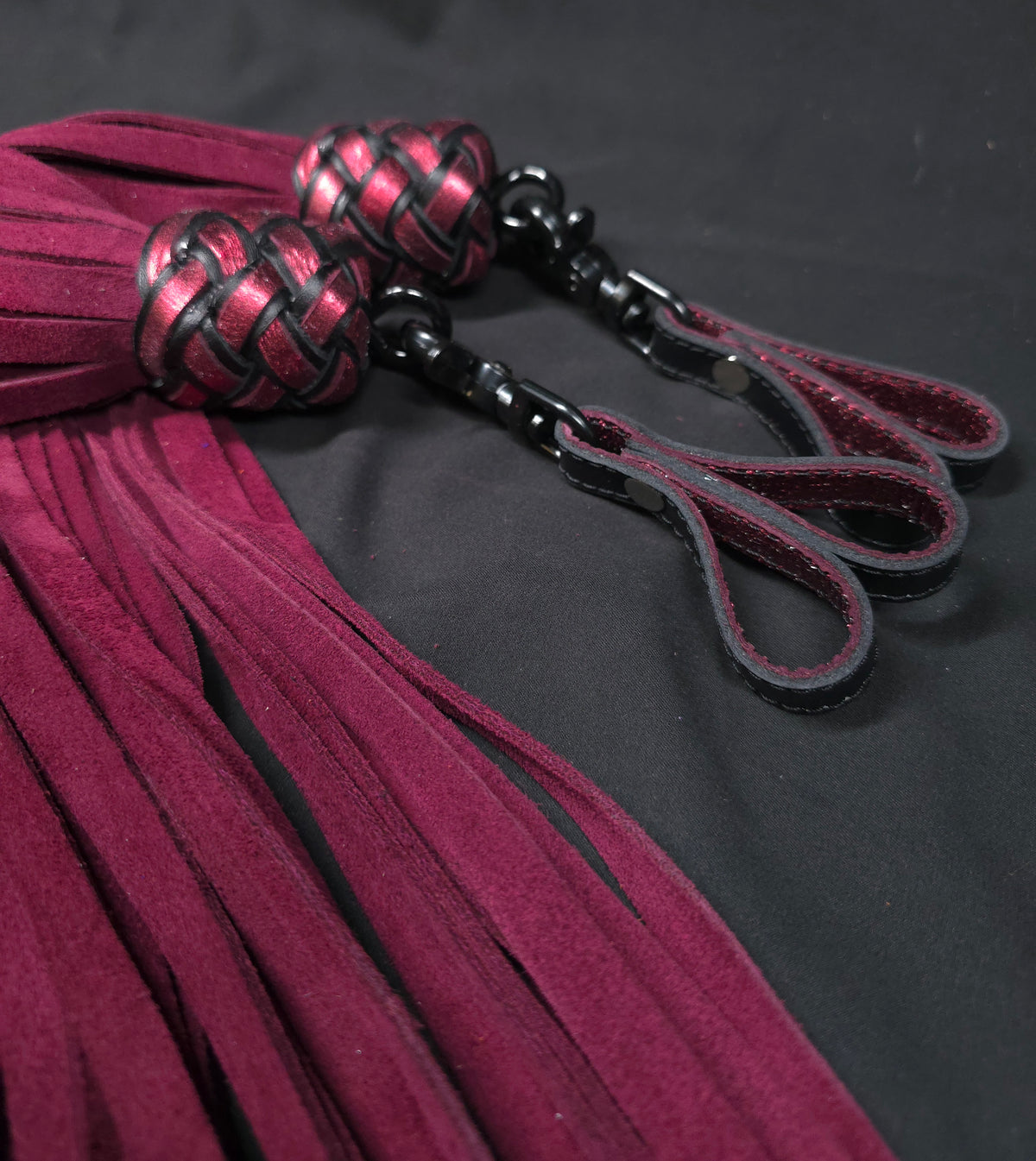 Burgundy Suede Finger Floggers- In Stock