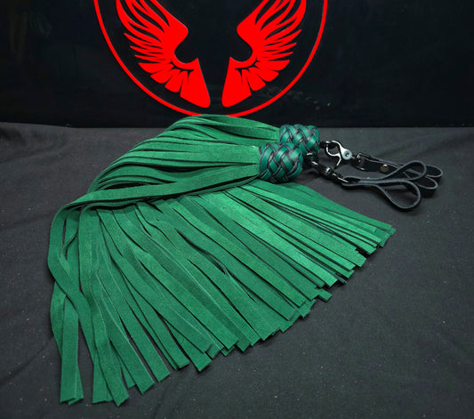 Hunter Green Suede Finger Floggers- In Stock