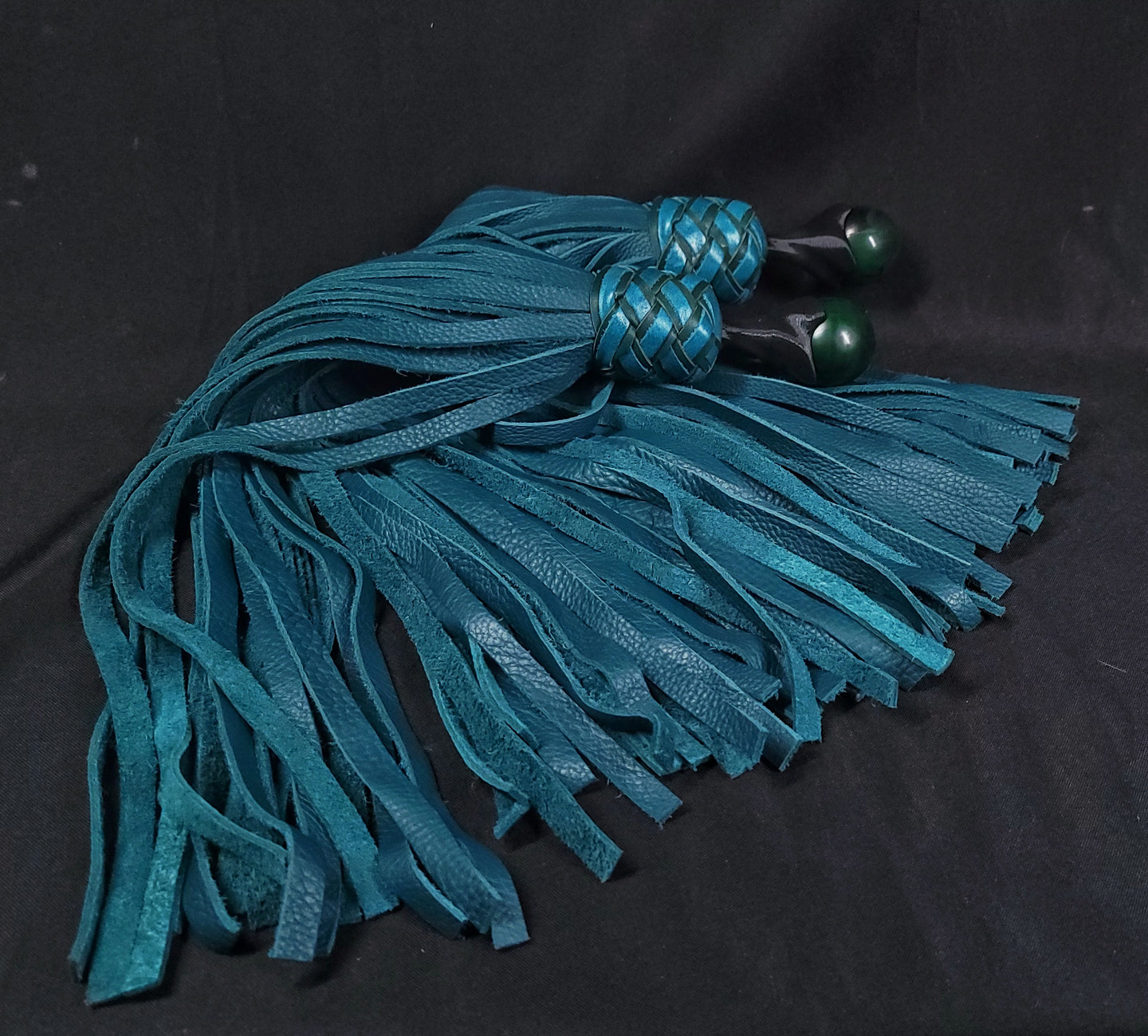 Green Bison Ball Handle Floggers- Pair- In Stock