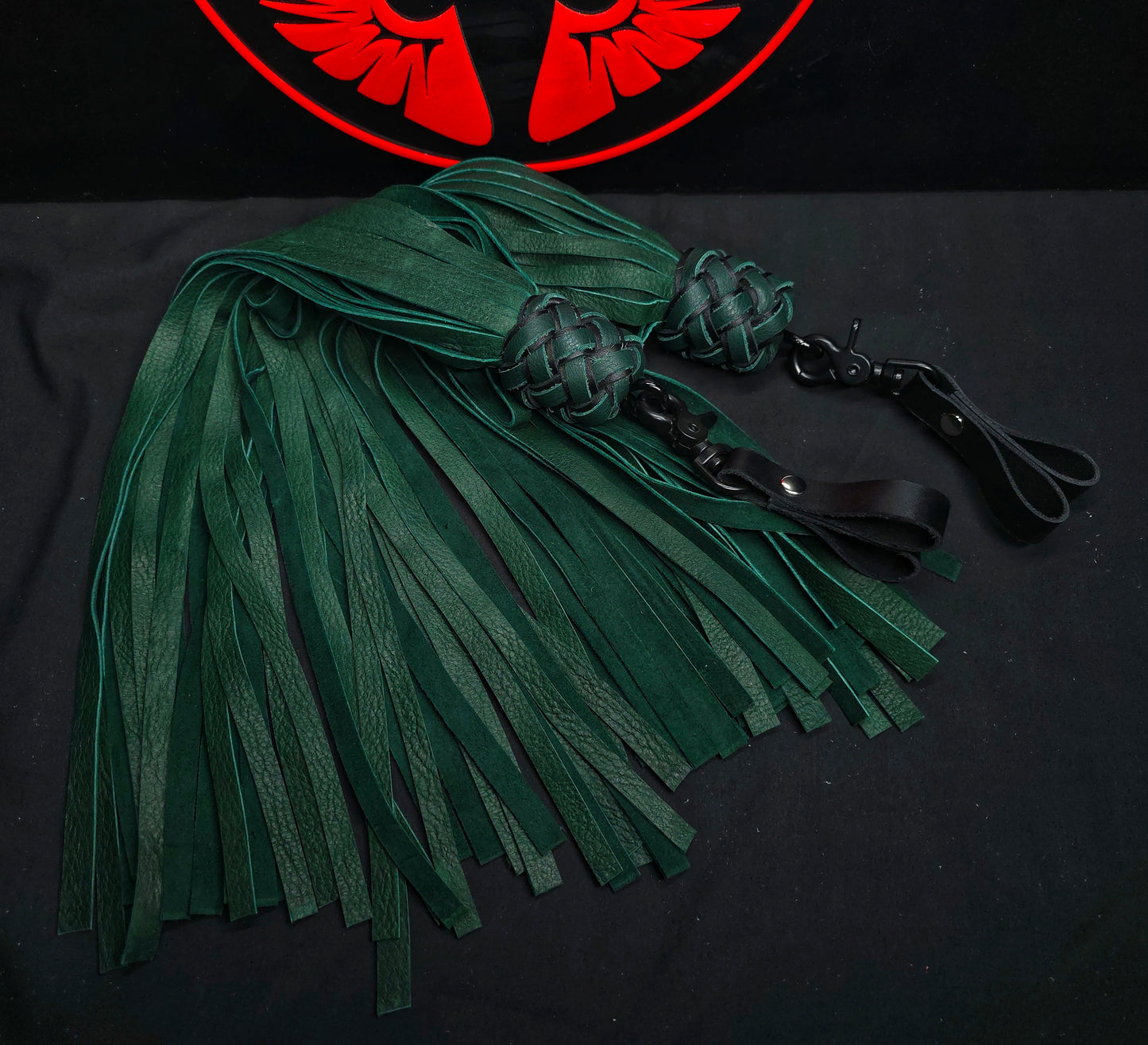 Hunter Green Deer Finger Floggers- In Stock