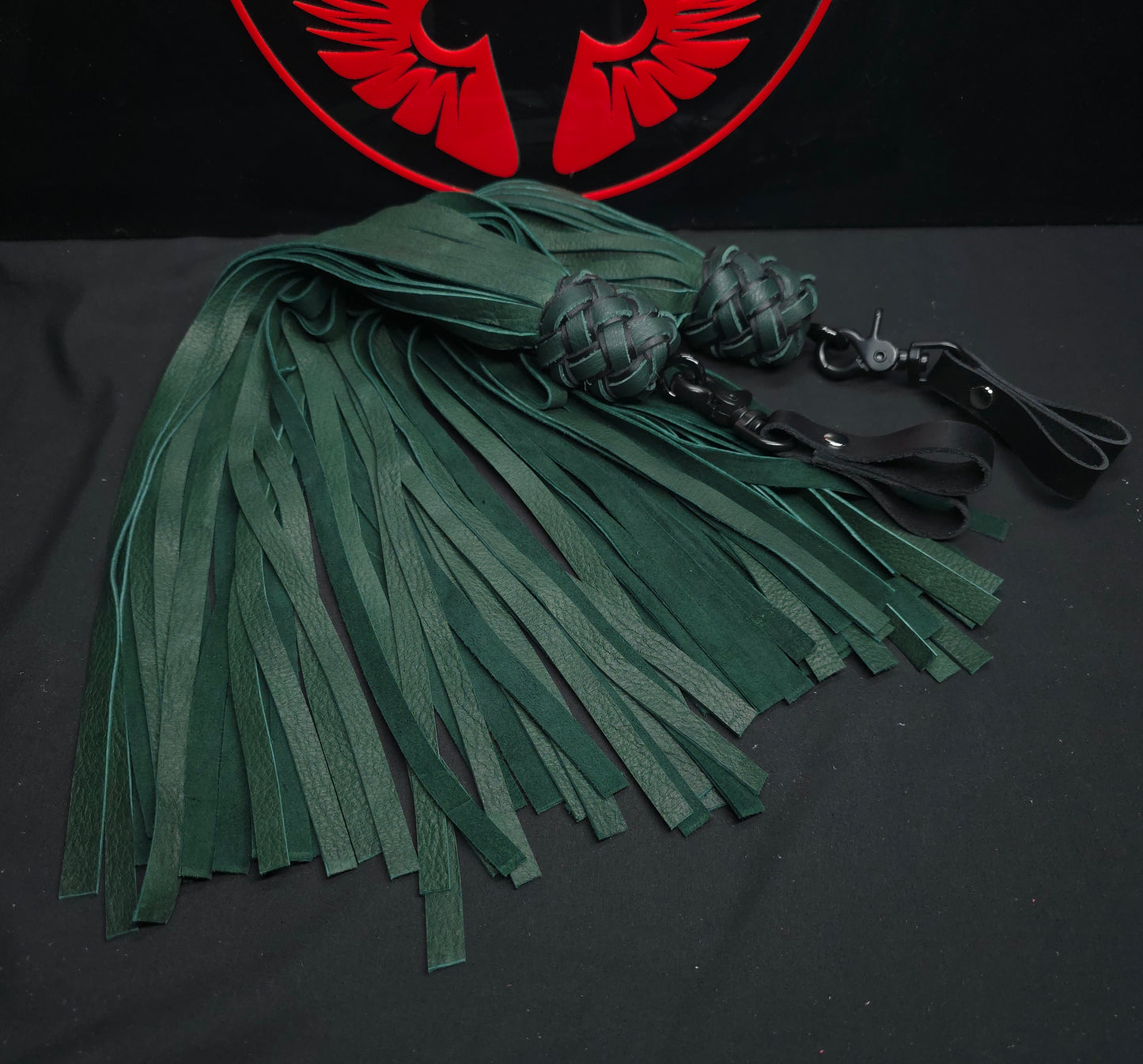 Hunter Green Deer Finger Floggers- In Stock