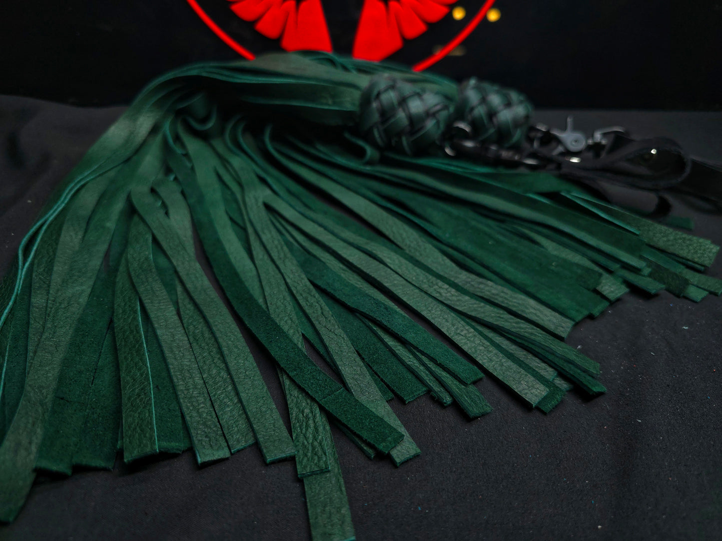 Hunter Green Deer Finger Floggers- In Stock
