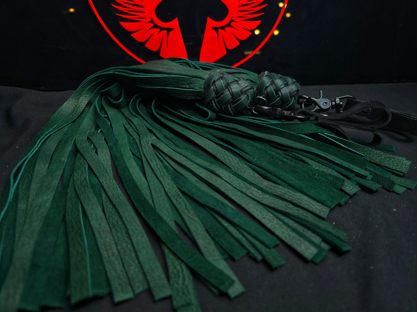 Hunter Green Deer Finger Floggers- In Stock