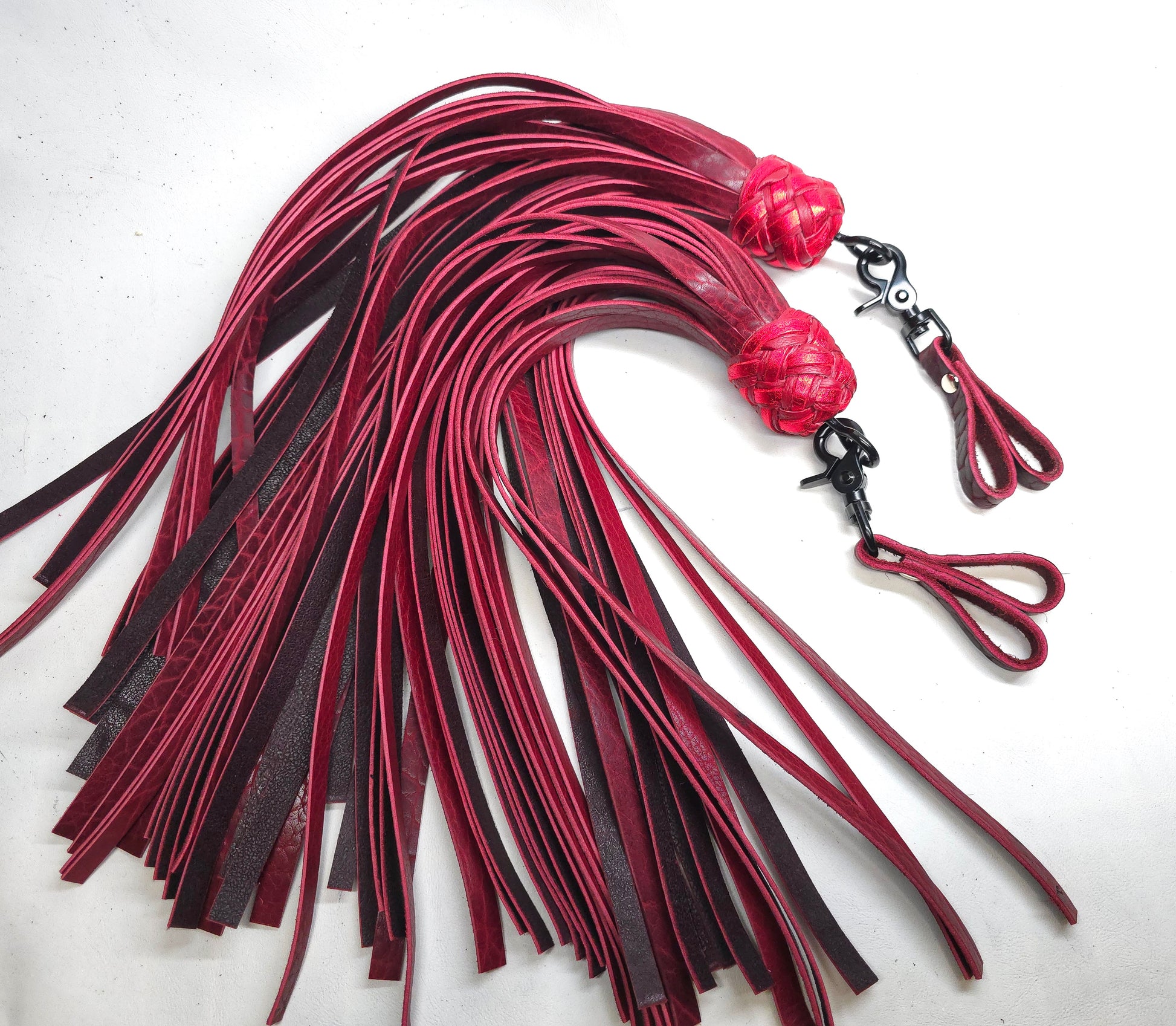 bison BDSM floggers with swivel loops