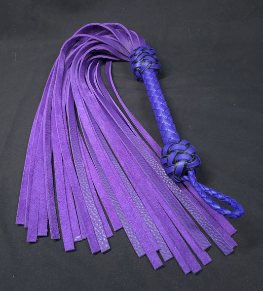 Purple Bullhide Leather Flogger- Size Large- In Stock
