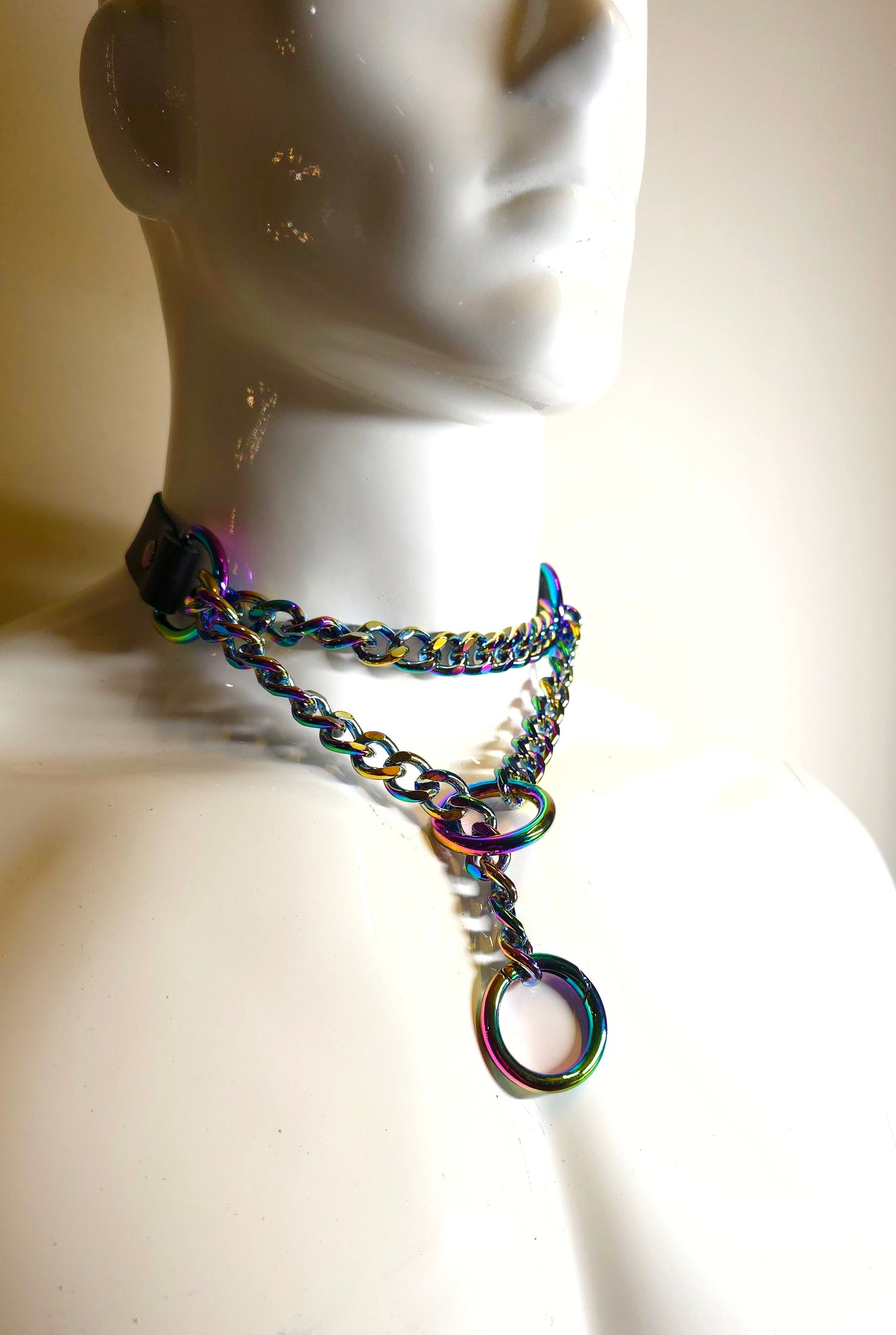 Rainbow Martingale Collar and Cuffs- In Stock