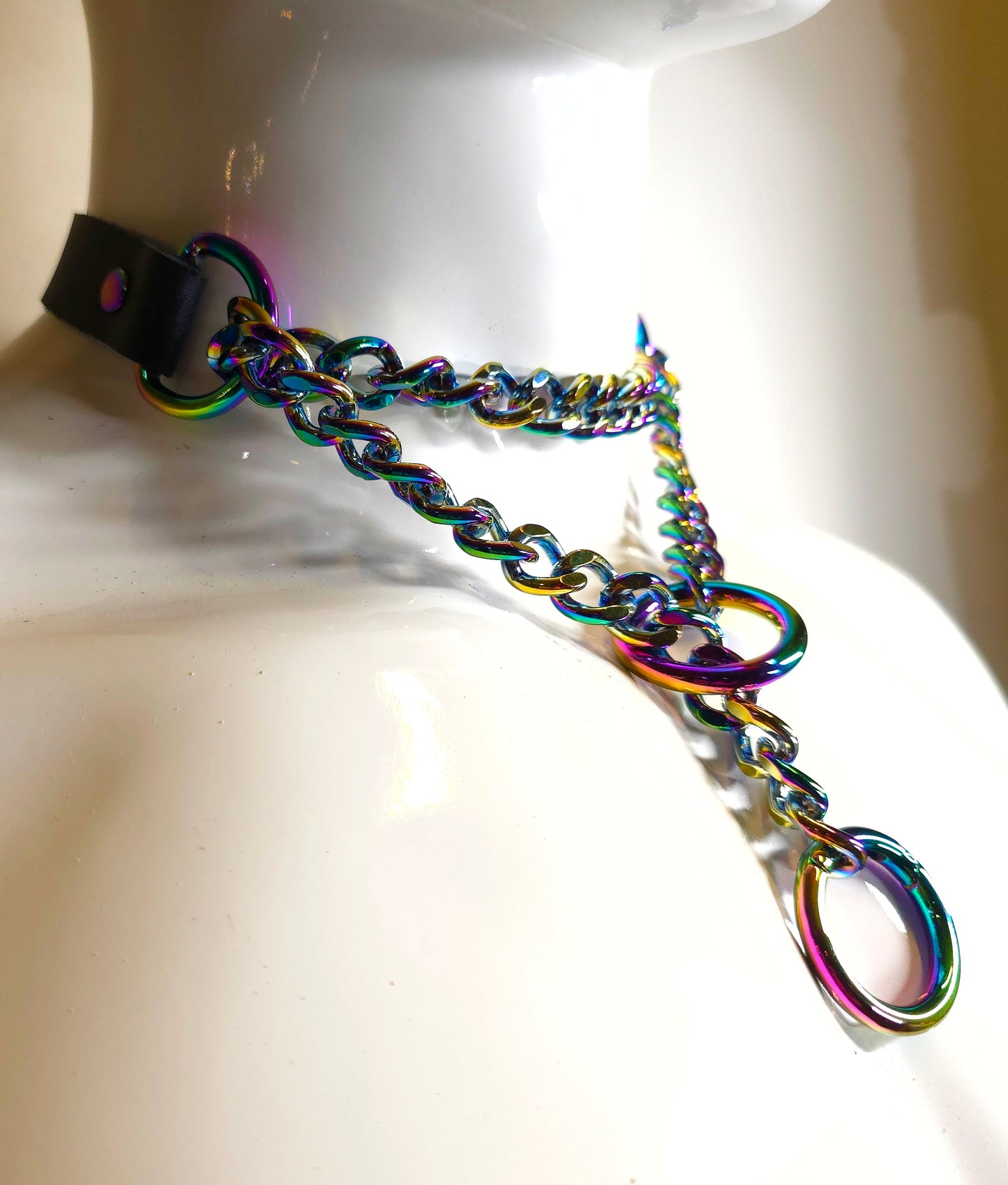 Rainbow Martingale Collar and Cuffs- In Stock