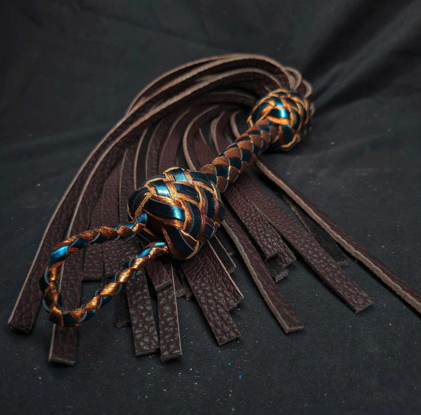 Chocolate Bison Flogger, Shortie- In Stock
