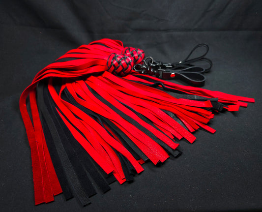 Red and Black Deer Finger Floggers- In Stock
