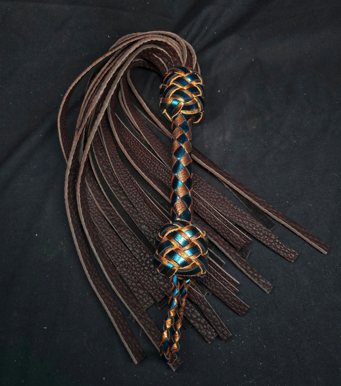 Chocolate Bison Flogger, Shortie- In Stock