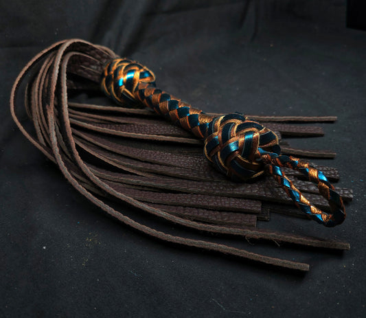 Chocolate Bison Flogger, Shortie- In Stock