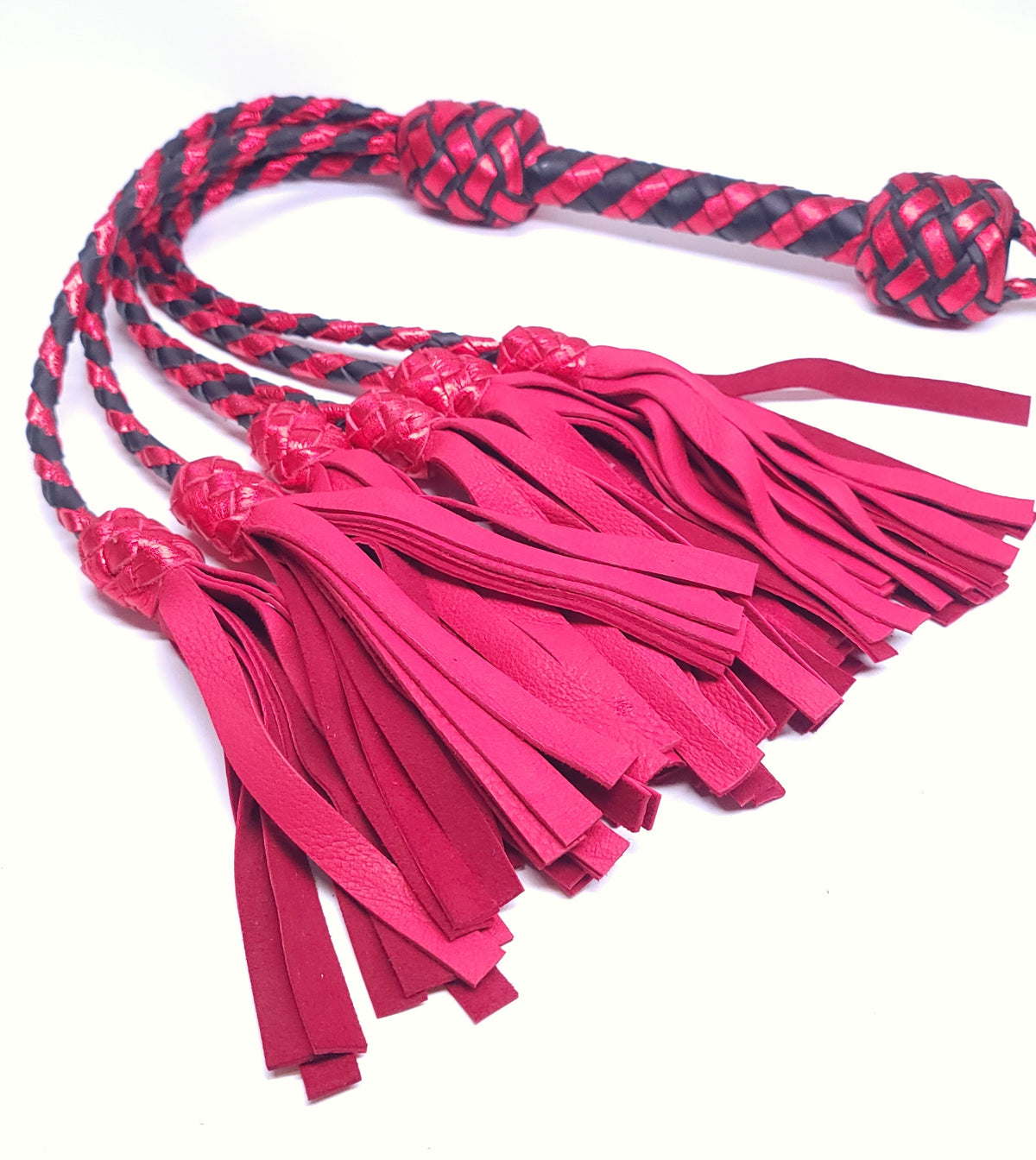 Metallic Red Deerskin Thumper Flogger- In Stock
