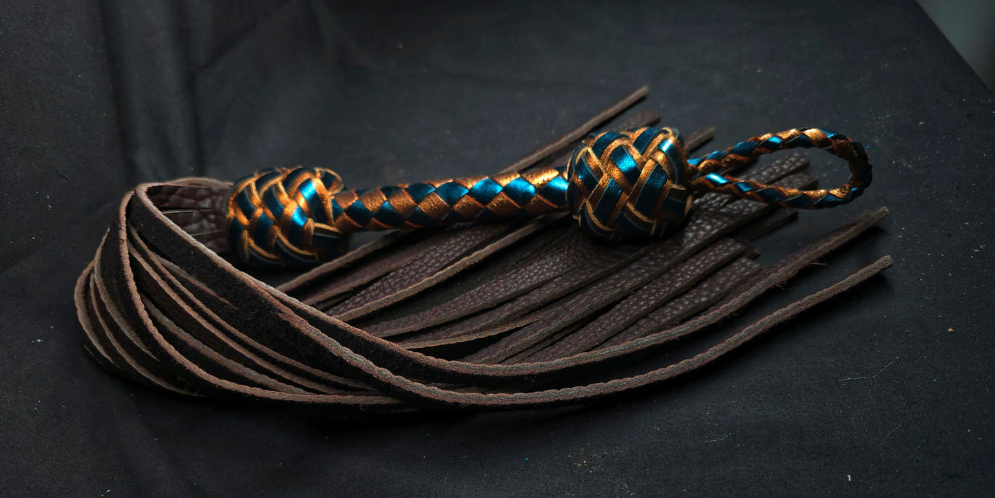 Chocolate Bison Flogger, Shortie- In Stock