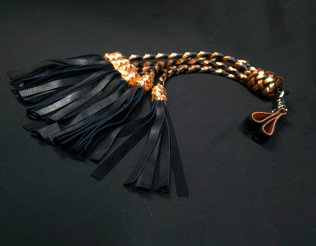 Rose Gold Deerskin Thumper Finger Flogger- In Stock