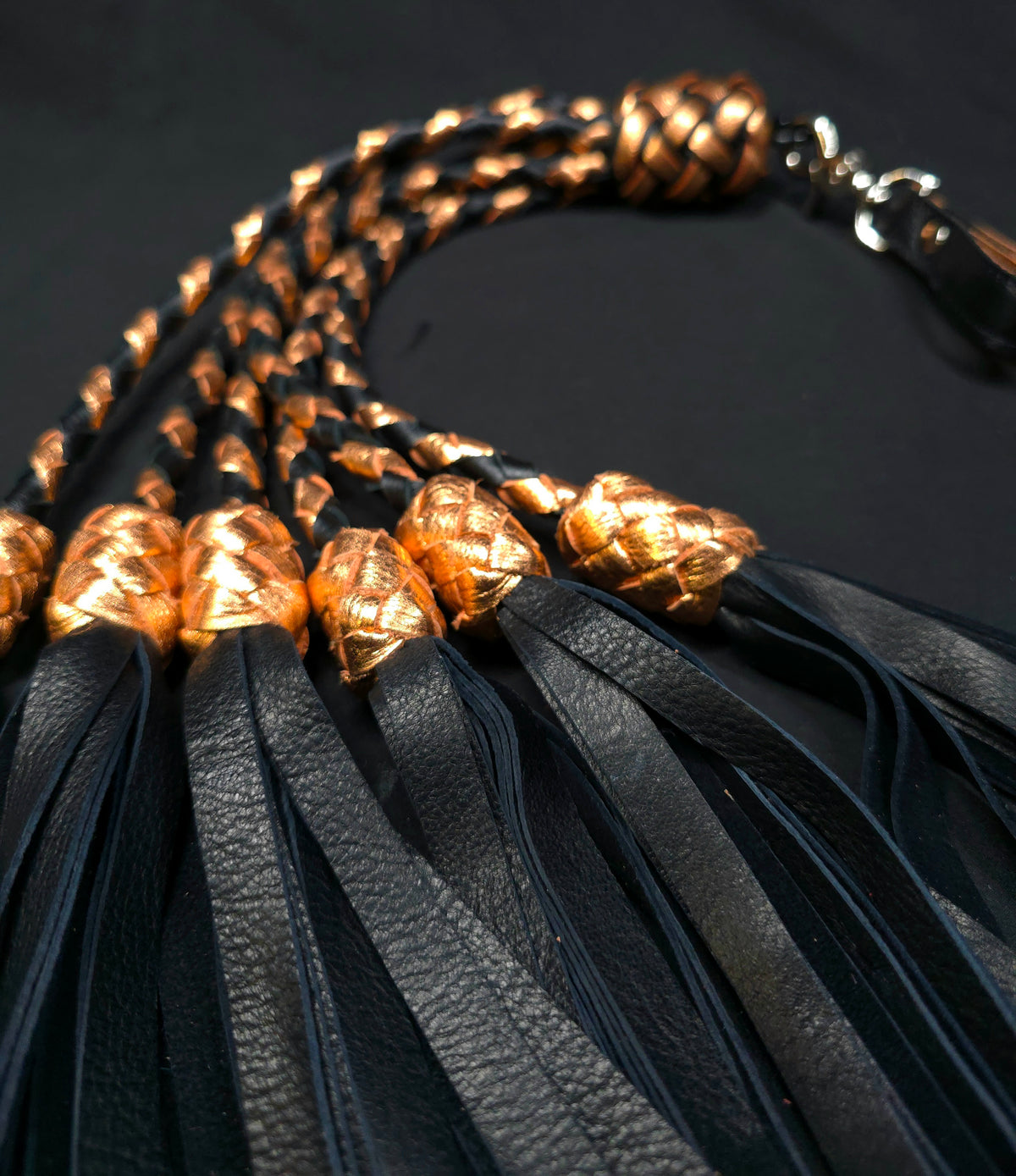 Rose Gold Deerskin Thumper Finger Flogger- In Stock