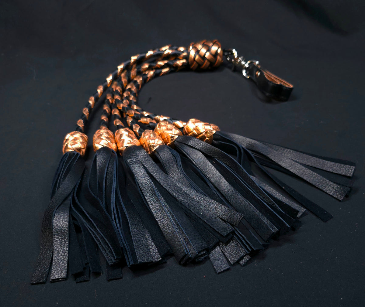 Rose Gold Deerskin Thumper Finger Flogger- In Stock