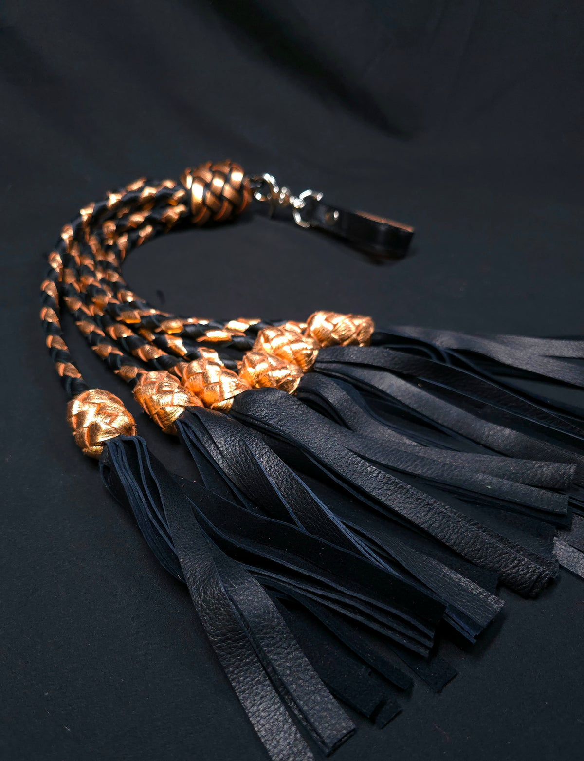 Rose Gold Deerskin Thumper Finger Flogger- In Stock