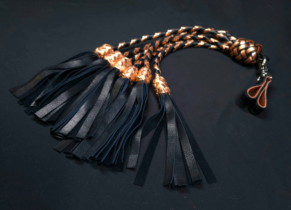 Rose Gold Deerskin Thumper Finger Flogger- In Stock